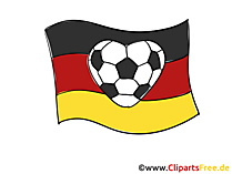 Football and German flag Clip Art free