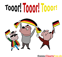 Football European Championship Clip Art-Image - German football fans