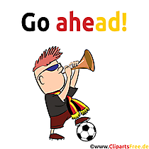 Fussball Comic-Bild gratis