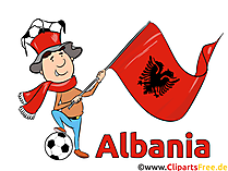 Albania Sport Fan Clipart-Image
