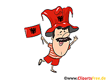 Albanien Fussballfan Clipart Fussball