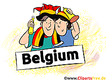 Belgien Fussball EM und WM Clipart-Illustration