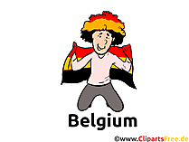 Belgischer Fussballfan Bild-Clipart