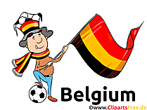 Belgischer Fussballfan EM und WM Clipart-Illustration