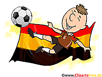 Belgischer Fussballspieler Bild, Clipart, Illustration