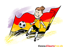 Spieler Fussball EM und WM Clipart-Illustration