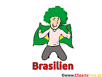 Bilder der brasilianischer Fans bei der Fussballweltmeisterschaft