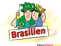 Brasilianische Fans - Sport Clip Art Bilder