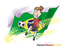 Brasilianischer Fussballspieler - Sport Clip Art Bilder