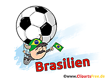 Fussball Brasilien - Sport Clip Art Bilder