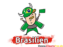 Sport Clip Art Bild mit brasilianischem Fan