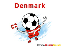 Dänemark Maskottchen mit Ballkopf Bild