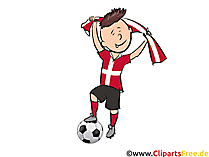 Dänischer Fussballspieler Bild, Illustration, Plakat