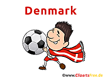 Fussballer aus Dänemark Grafik, Clipart, Cartoon