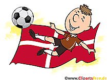 Fussballspieler Dänemark - Cliparts Fussball