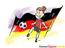 Deutschland Fussball EM WM Meisterschaft Clipart, Bild, Grafik