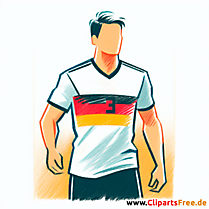 Fußballstürmer in Deutschland Trikot Clipart - Bilder zum Thema Fußball