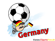Heißluftballon als Fussball mit deutscher Flagge Bild-Clipart