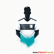 Mittelfeldspieler in Deutschland Trikot Clipart - Bilder zum Thema Fußball