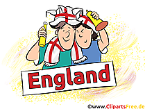 Englische Fussballfans Clip Art Bild gratis
