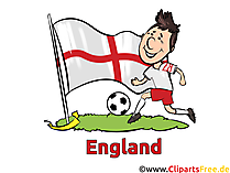Fussballspieler England Cartoon-Clipart