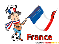 Flagge Frankreich Fussball Clipart-Grafik kostenlos