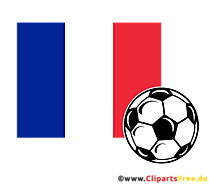 Flagge Frankreich und Ball Clipart