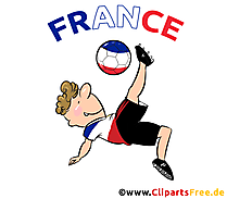 FRANCE - Fussball Illustration, Plakat zum Drucken