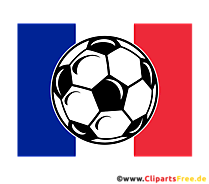 Frankreich Fahne und Fussball Bild