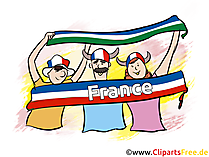 Französische Fans Cartoon, Clipart, Bild