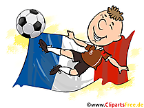 Spieler Fussball Frankreich Clipart-Bild