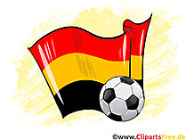 Belgien Fußball Ball mit Fahne im Hintergrund Clipart-Illustration