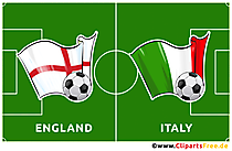 Fußballspiel England - Italien