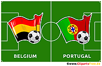 Fußballspiel Portugal - Belgien