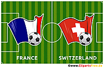 Frankreich - Schweizl Fußballspiel