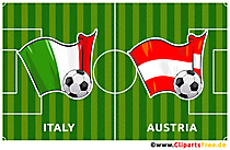 Italien - Österreich Fußballspiel