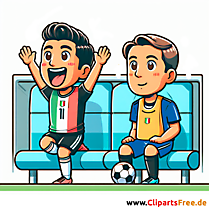 Ersatzspieler der italienischen Fußballmannschaft Clipart - kostenlose Fußballbilder