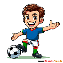 Fröhlicher Italienischer Fussballspieler Clipart - Bilder zum Thema Fußball