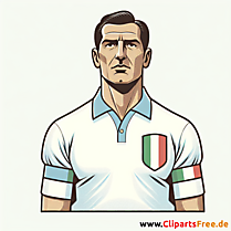 Italienischer Fussballspieler Kapitän Clipart - kostenlose Fußballbilder