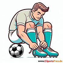 Italienischer Fussballspieler zieht Fussballstollen an Clipart - kostenlose Fußballbilder
