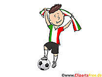 Italienischer Tifoso Fussball EM und WM Clipart kostenlos