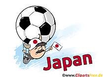 Fußball Japan Illustration, Clipart, Bild