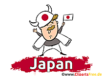 Japan Fussball-Fan Clipart, Bild