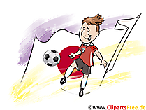 Japanischer Fußballspieler Bild, Clipart, Grafik