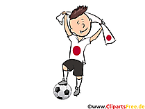 Kapitän der japanischen Fußballmannschaft Illustration, Clipart, Bild