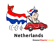 Auto mit niederländischer Flagge - Sport Cliparts