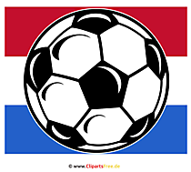 Fussball mit Hintergrund Fahne Niederlanden