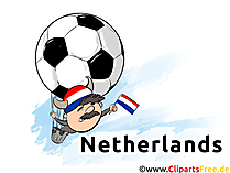 Heissluftballon als Fussball Niederlande Clip Art