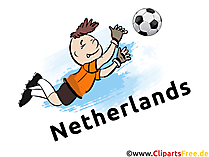 Niederländischer Torwart - Fussball Clipart