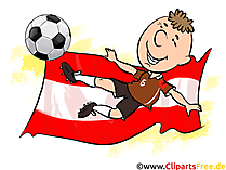 Fussballer Österreich Clipart-Bild